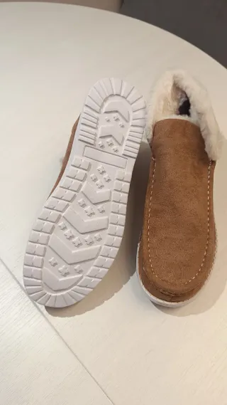 Zapatillas de mujer marrones con forro