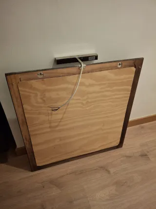 Espejo Baño Madera 80x80cm