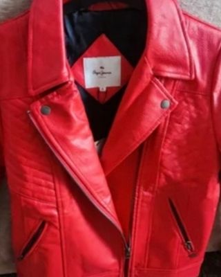 Chaqueta cuero roja Pepe Jeans XS