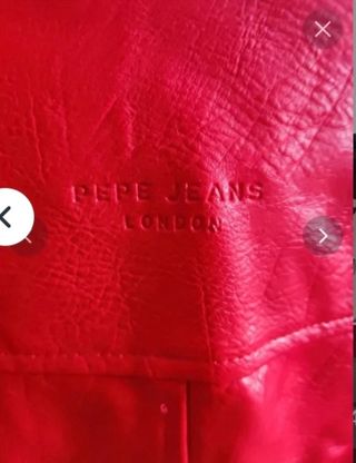 Chaqueta cuero roja Pepe Jeans XS