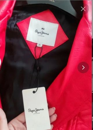 Chaqueta cuero roja Pepe Jeans XS