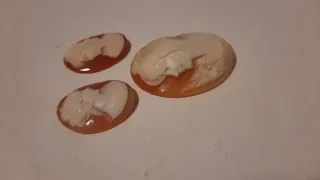 Set 3 cammei per realizzare ciondolo e orecchini