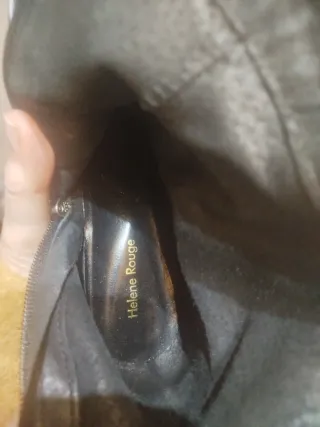 DOS PARES DE BOTAS Botas de PIEL negras i azul mar