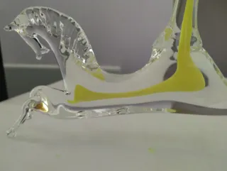 Cavallo Vetro Murano Giallo vintage