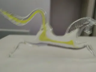 Cavallo Vetro Murano Giallo vintage