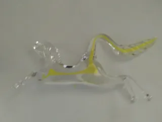 Cavallo Vetro Murano Giallo vintage