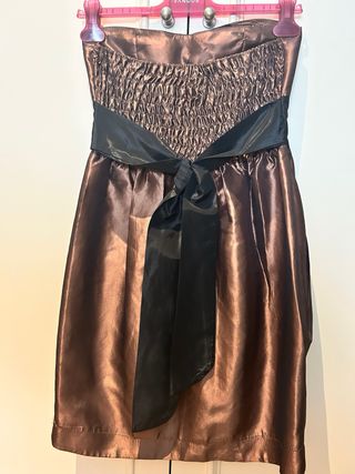 Vestido fiesta juvenil tafetán