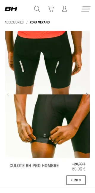 Culote BH PRO Hombre Talla S