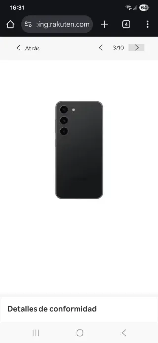 Samsung Galaxy S23 128GB Negro Fantasma