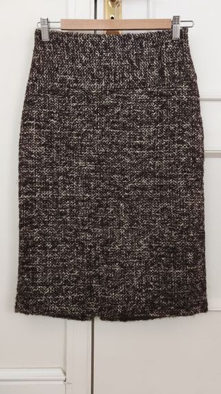 Falda de lana marrón Massimo Dutti, talla S
