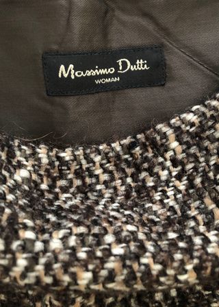 Falda de lana marrón Massimo Dutti, talla S