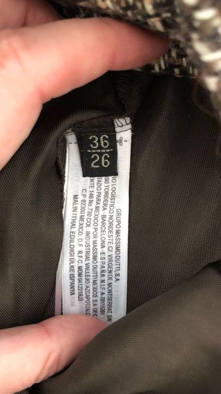 Falda de lana marrón Massimo Dutti, talla S