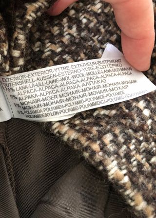 Falda de lana marrón Massimo Dutti, talla S