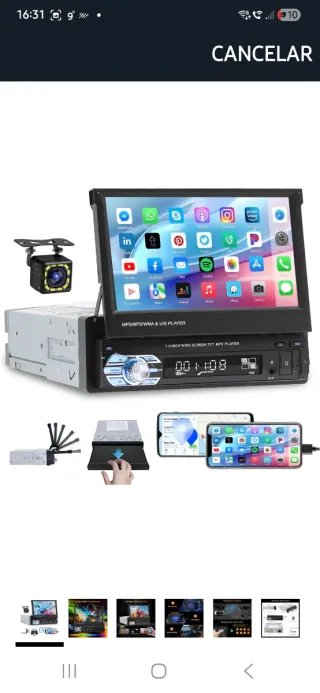 Radio Coche Pantalla 7 TFT MP5