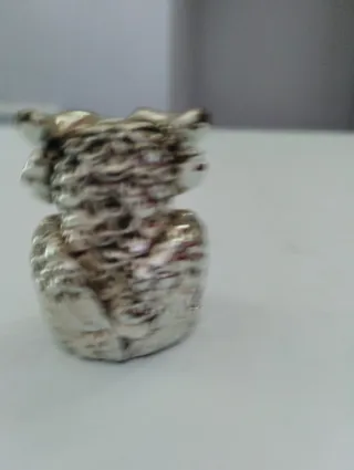 Civetta in metallo argentato vintage