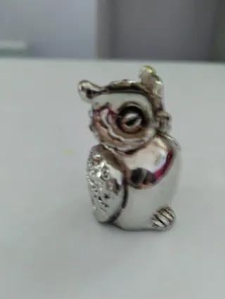 Civetta in metallo argentato vintage