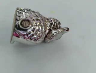 Civetta in metallo argentato vintage