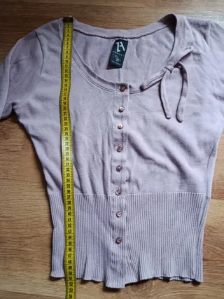 Chaqueta de punto rosa Zara Talla M