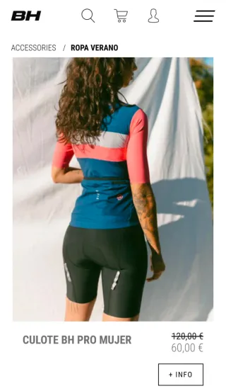 Culote BH PRO Mujer Talla XS