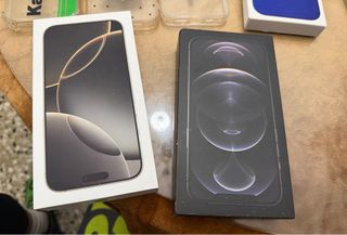 Cajas iPhone 16 Pro Max y 12 Pro Max