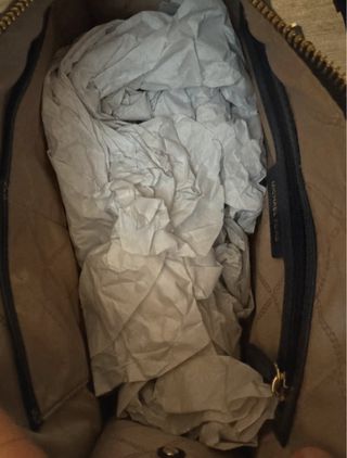 Bolso Michael Kors Piel Azul y Dorado