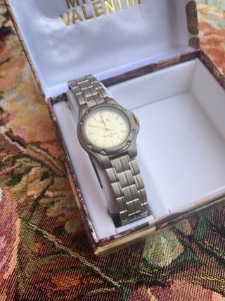 Reloj Orient Japan NOS Vintage Oro/Plata Titanio