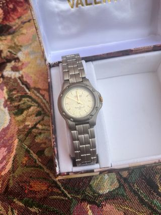Reloj Orient Japan NOS Vintage Oro/Plata Titanio