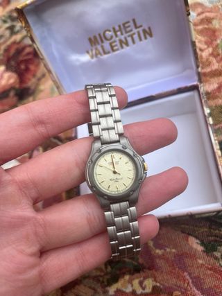 Reloj Orient Japan NOS Vintage Oro/Plata Titanio