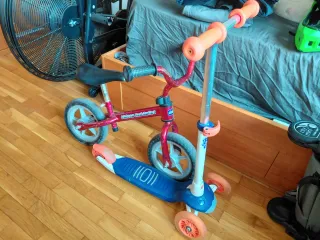 Bicicleta y patinete infantil 3-6 años