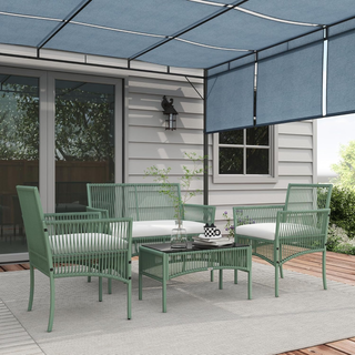 Set da Giardino in Rattan 4 Pezzi, Set da Esterno