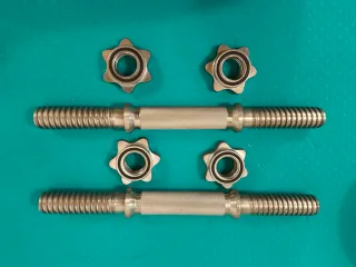 2 Mancuernas hierro con cierres estrella