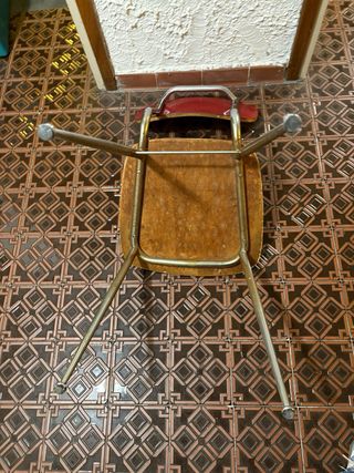 Set 4 Sedie in formica rosse Vintage