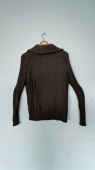 Chaqueta de punto hombre marrón