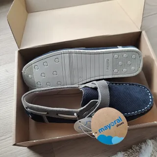Zapatos Mayoral niño azul y gris