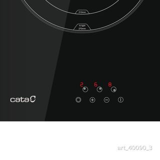Placa Cata TD6003 BK Vitro 3 fuegos digital