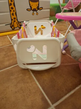 Lote Juguetes Nenuco: Trona, Cuna, maxi cosi y tab