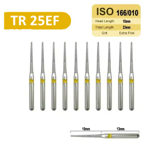 Set 10 Fresas Diamante TR 25EF ISO 166/010