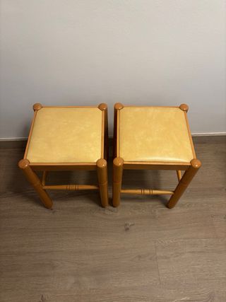 Mesa madera extensible con 2 banquetas