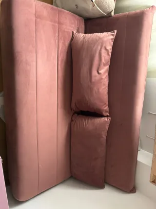 Sofá cama terciopelo rosa Maisons du Monde