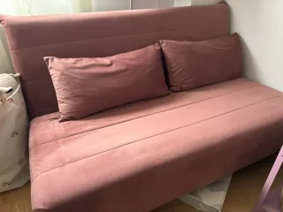 Sofá cama terciopelo rosa Maisons du Monde