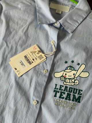 Camisa Cinnamoroll Azul Rayas