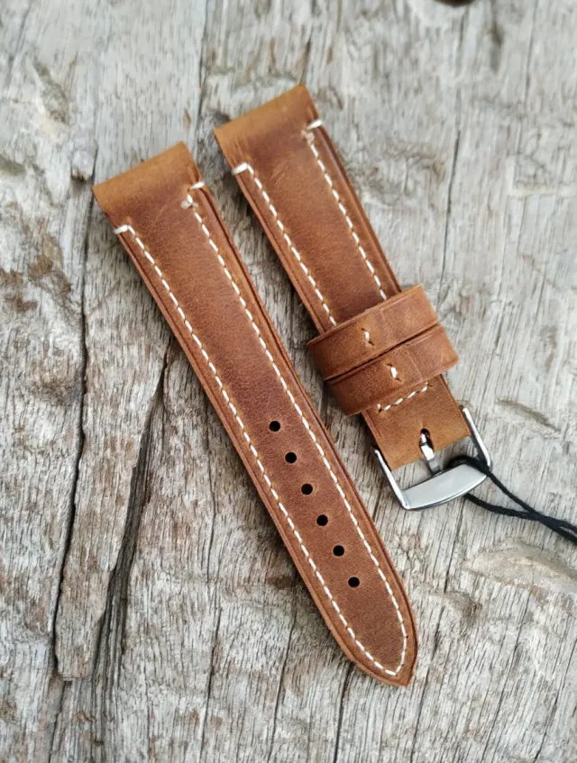 Correa para reloj de piel vacuna. 20mm