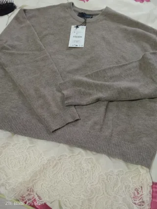 Jersey Zara combinado punto y encaje