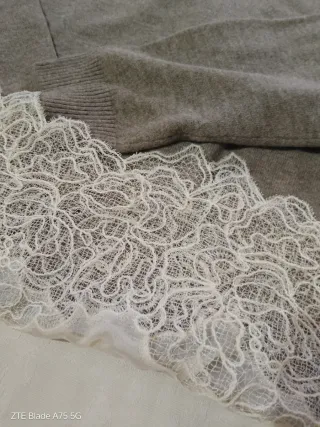 Jersey Zara combinado punto y encaje