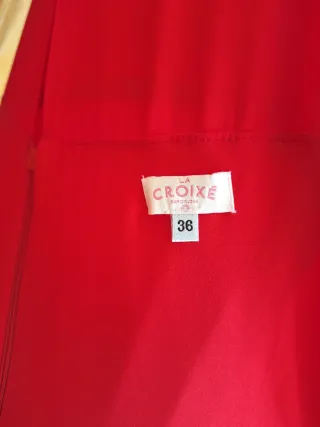 Vestido rojo largo La Croixé 36