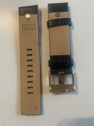 Cinturino Pelle Nero/Oro Rosa 22mm per Diesel