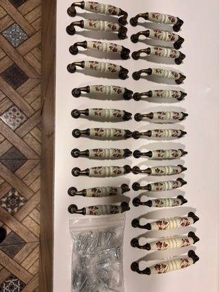 25 Tiradores porcelana vintage cajones cocina