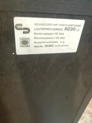 Altavoces Schneider Vintage Negros