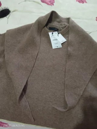 Jersey Zara Punto Pañuelo Marrón