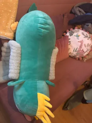 Peluche de pájaro verde para bebé.